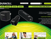 Tablet Screenshot of duracellchargers.com
